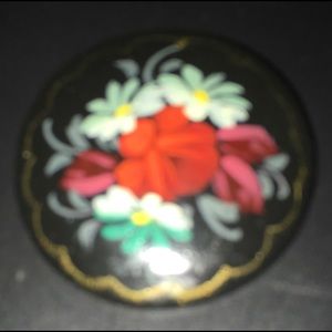 Women’s Vintage Ukraine made Wooden Black Pin.